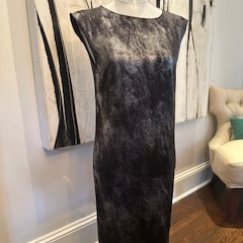 VINTAGE MICHAEL KORS COLLECTION Metallic Silk Sheath Dress – Made in Italy – 6